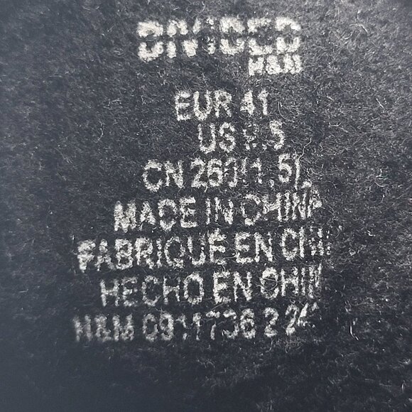 H&M DIVIDED Platform Boots Chunky Sole White Black Pull On Womens US 9.5/EU 41 - Picture 14 of 15